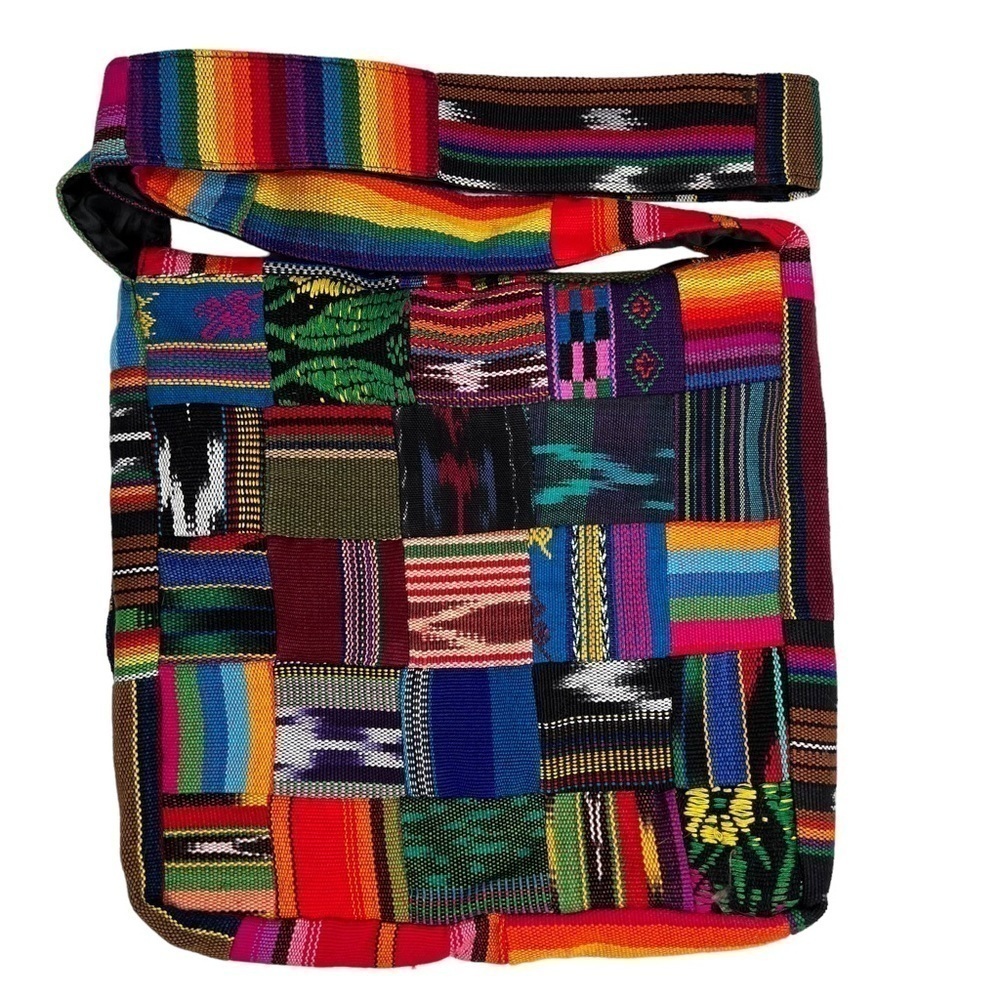 Patchwork Bohemian Multicolored Messenger Shoulde… - image 4